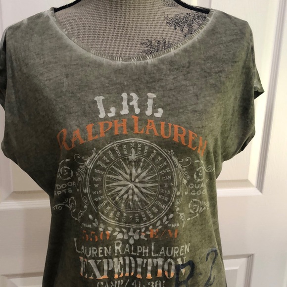Ralph Lauren Tops - Ralph Lauren Jeans Co Olive Green Whimsical Tee M